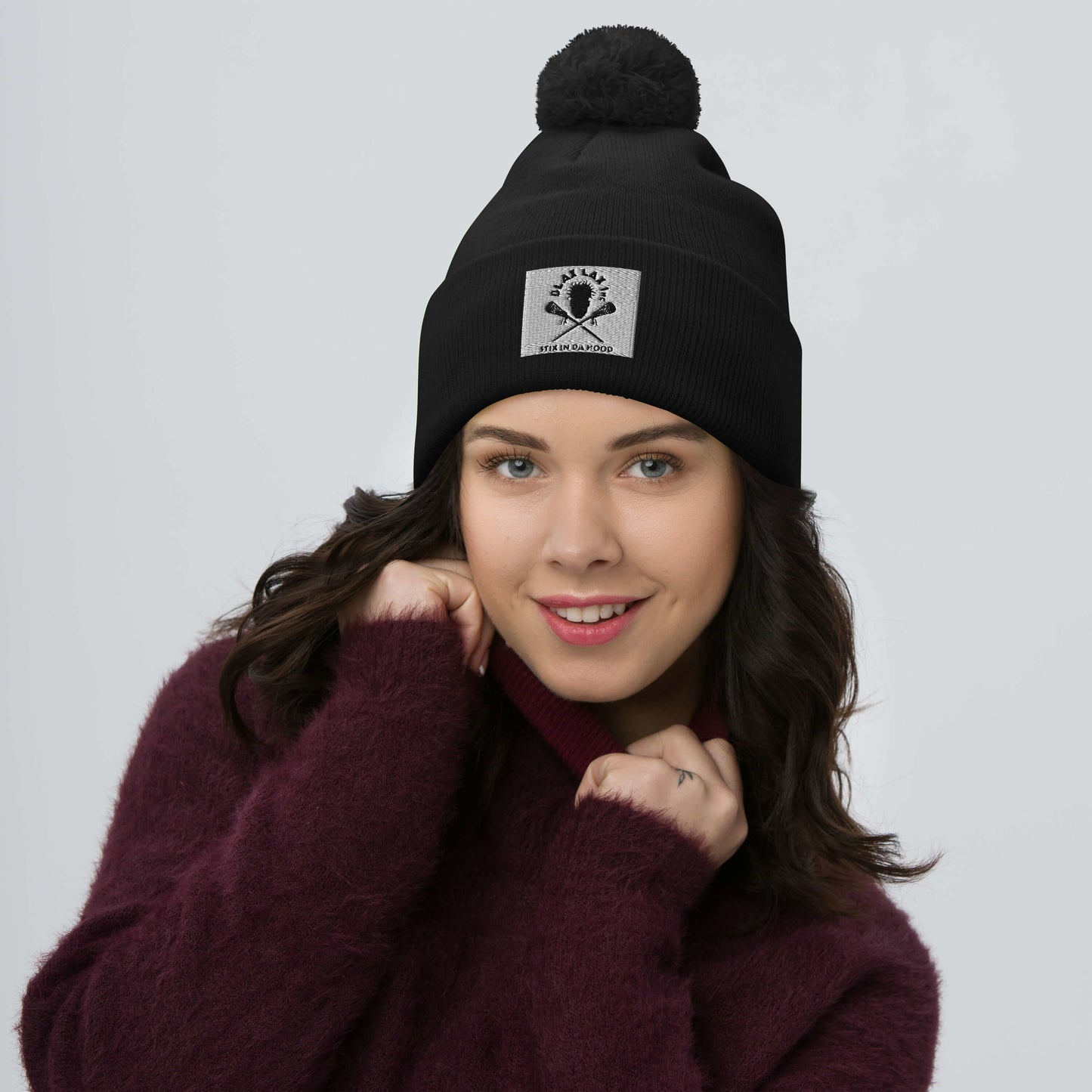 Blax Lax Pom-Pom Beanie